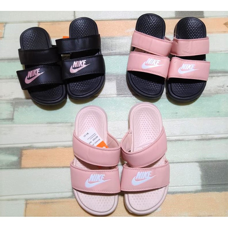 Nike slides women double strap online