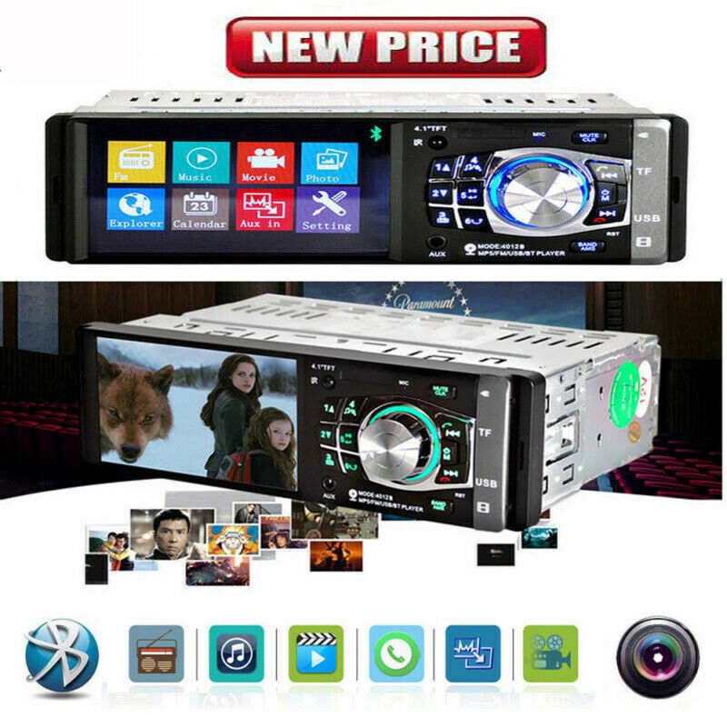 4.1 Inch Digital TFT Screen HD Single 1DIN Car Stereo Video MP5 Player