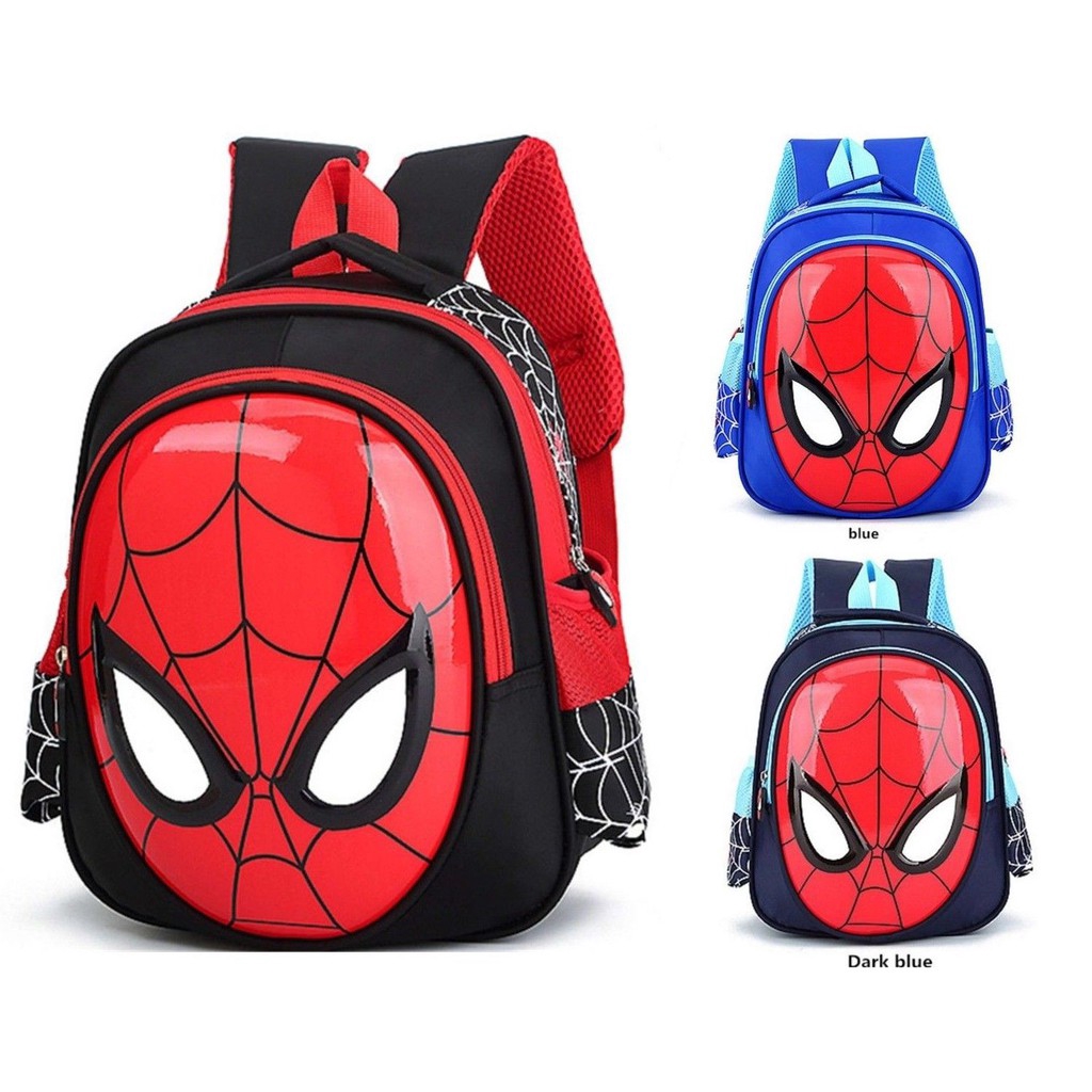 New 3D SPIDERMAN backpack for boys cute cartoon backpack | Shopee ...