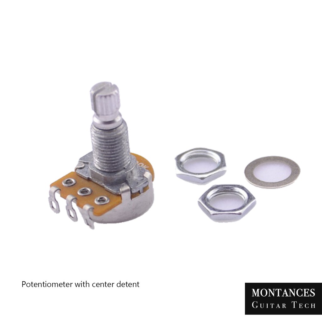 B50k B100k Potentiometer with center detent for guitar and bass