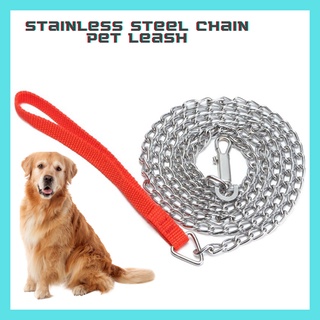 AW&L Shop Stainless Steel Chain Dog Leash Heavy Metal Chrome Pet Slip Leads for Small Medium Dogs
