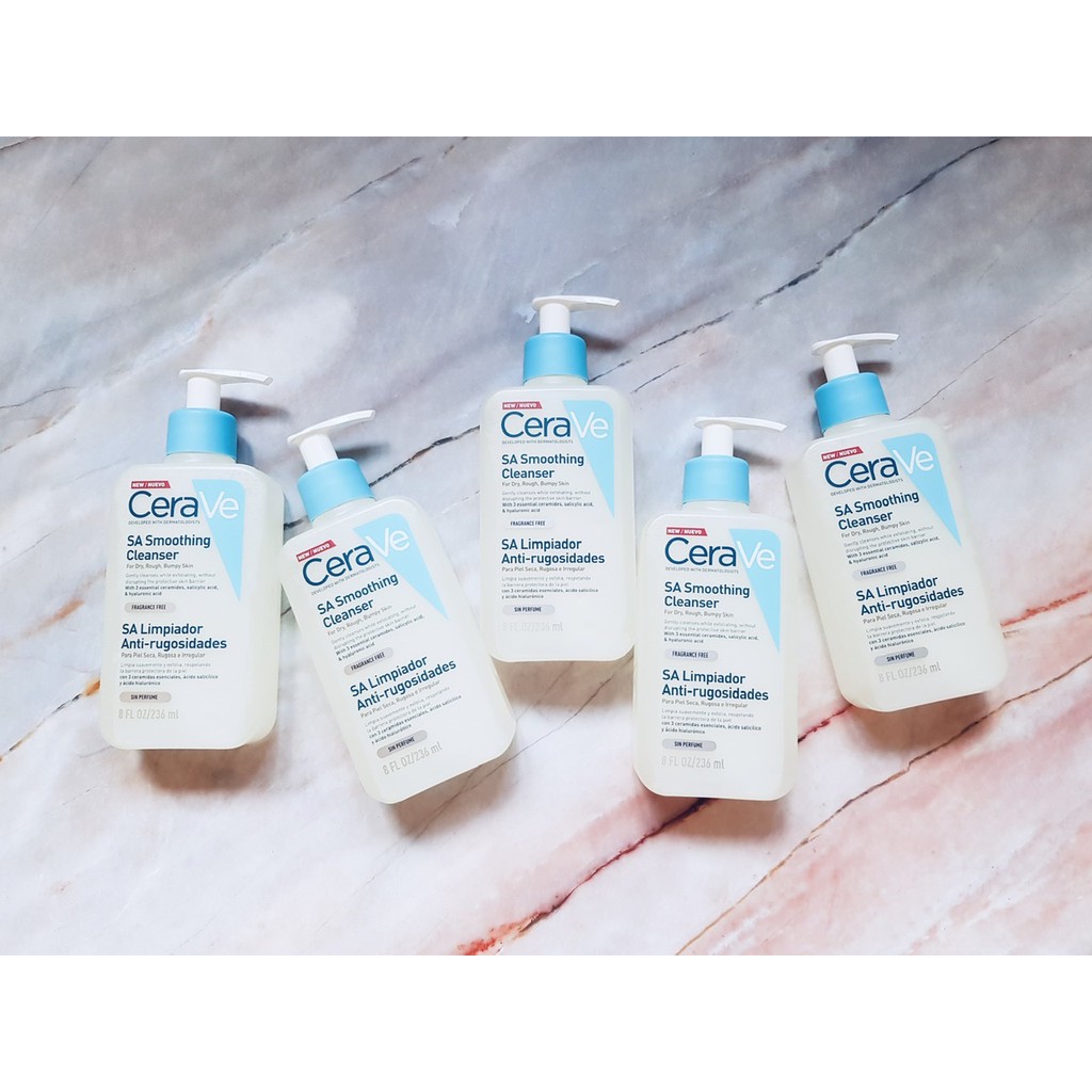 cerave sa smoothing cleanser pump