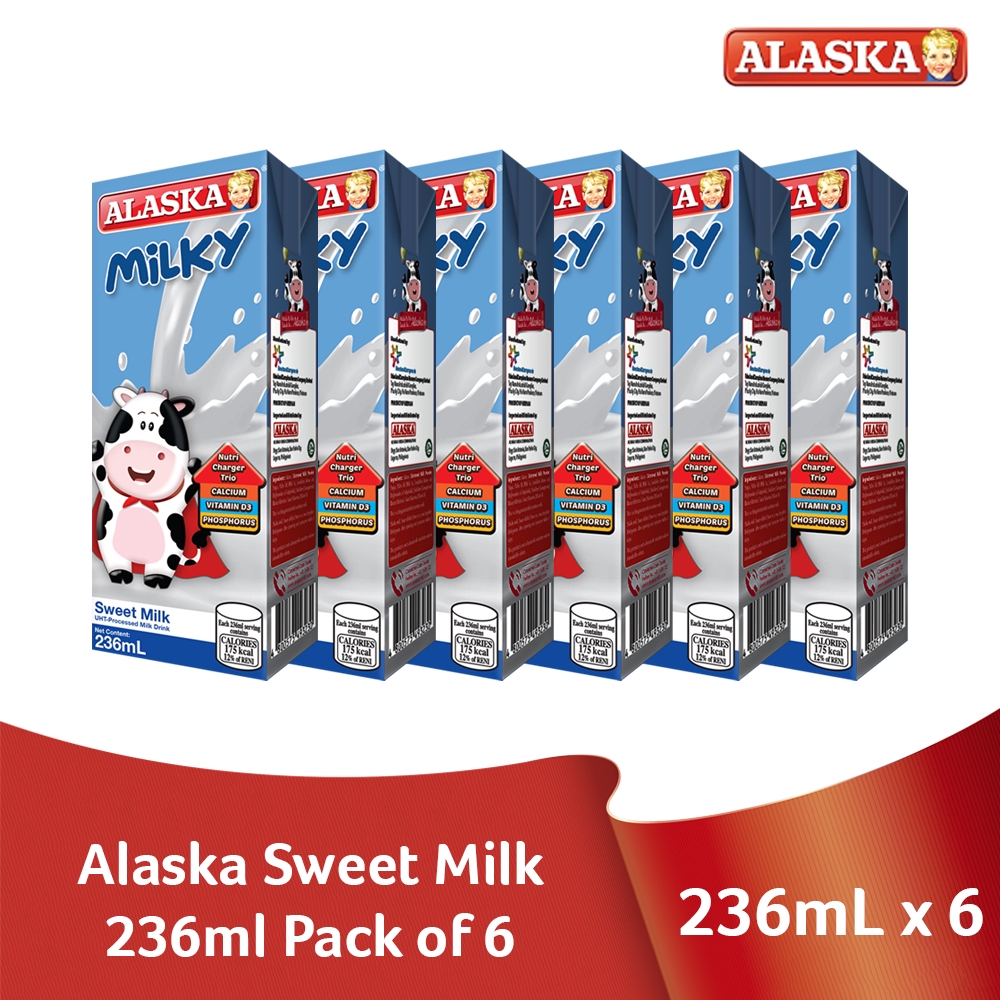 Alaska Milky Sweet Milk (236ml) Pack of 6 Shopee Philippines