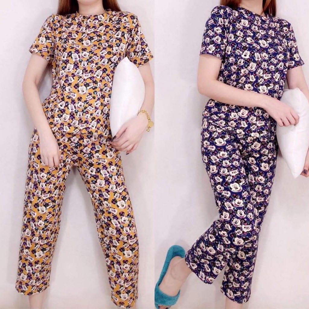 Fashion clarisse terno pajama Adult size sleepwear terno | Shopee ...