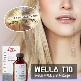 T11 Pale Yellow Wella Toner With 100ml Generic Developer Shopee