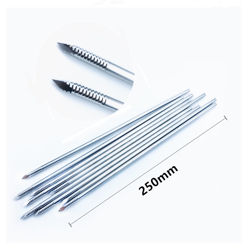 10pcs/bag Stainless steel partial threaded Kirschner wires Veterinary ...