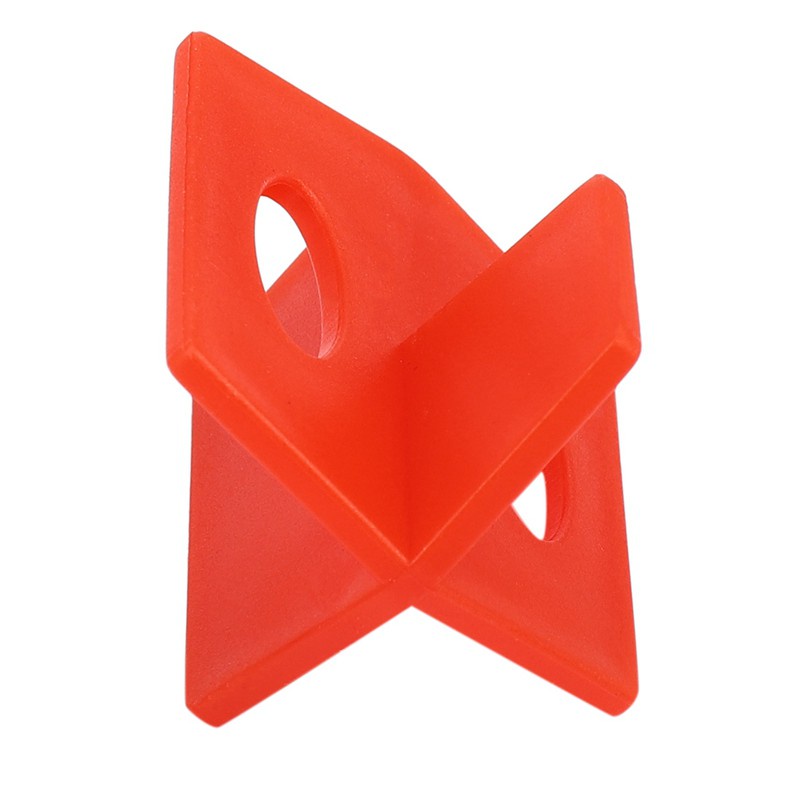 50pcs 2mm Tile Leveling System 3 Side Tile Spacer - Cross And T Wall Floor, Red Single 3.5 * 2.8cm
