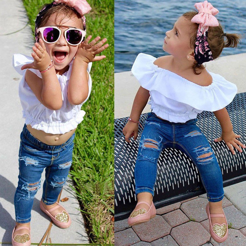 baby girl ripped jeans