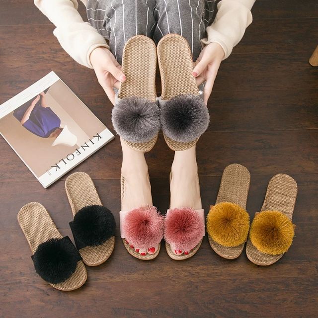 fur ball slippers