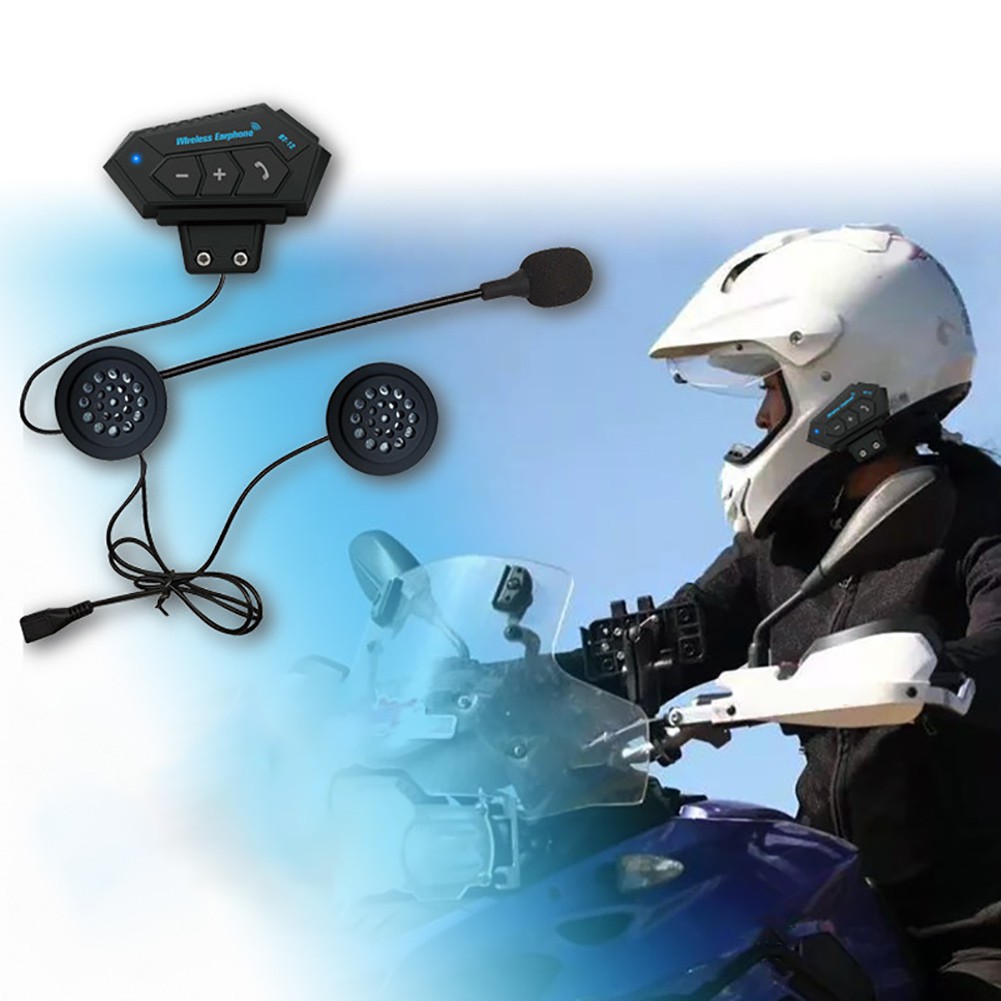 Motorcycle Helmet Bluetooth Headset C50 - 120 Hour Playtime, IP67 Waterproof, Hands-Free Calling