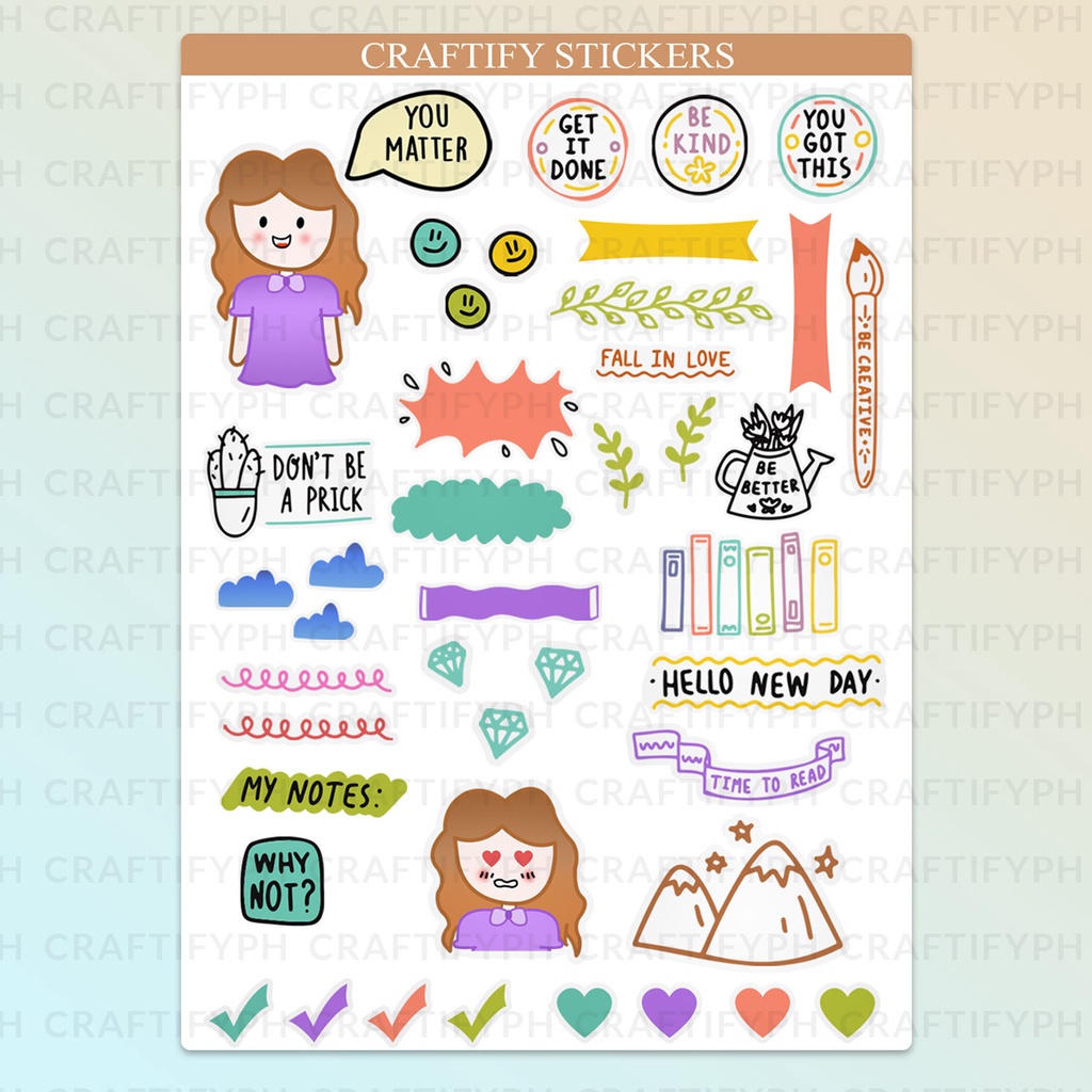 Cute journal planner scrapbook sticker sheet Shopee Philippines
