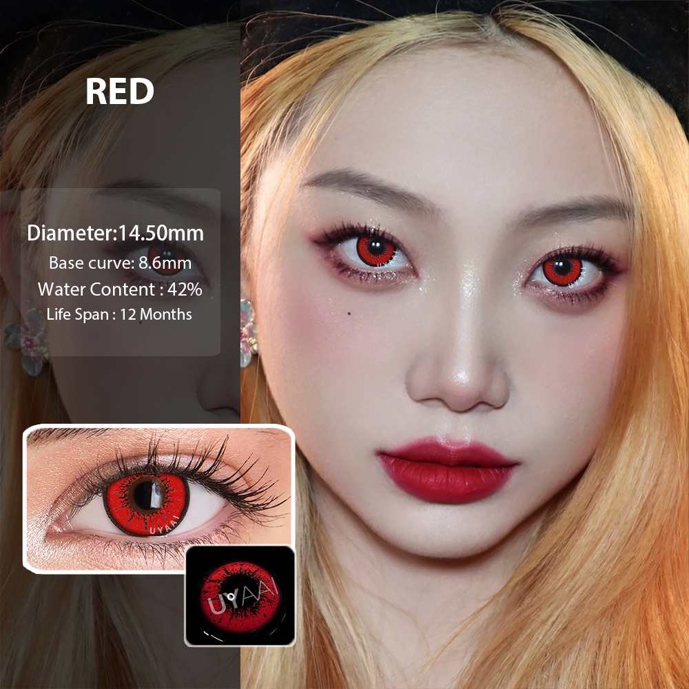 UYAAI 2Pcs/Pair Cosplay Colored Contact Lens Color Contact Lenses