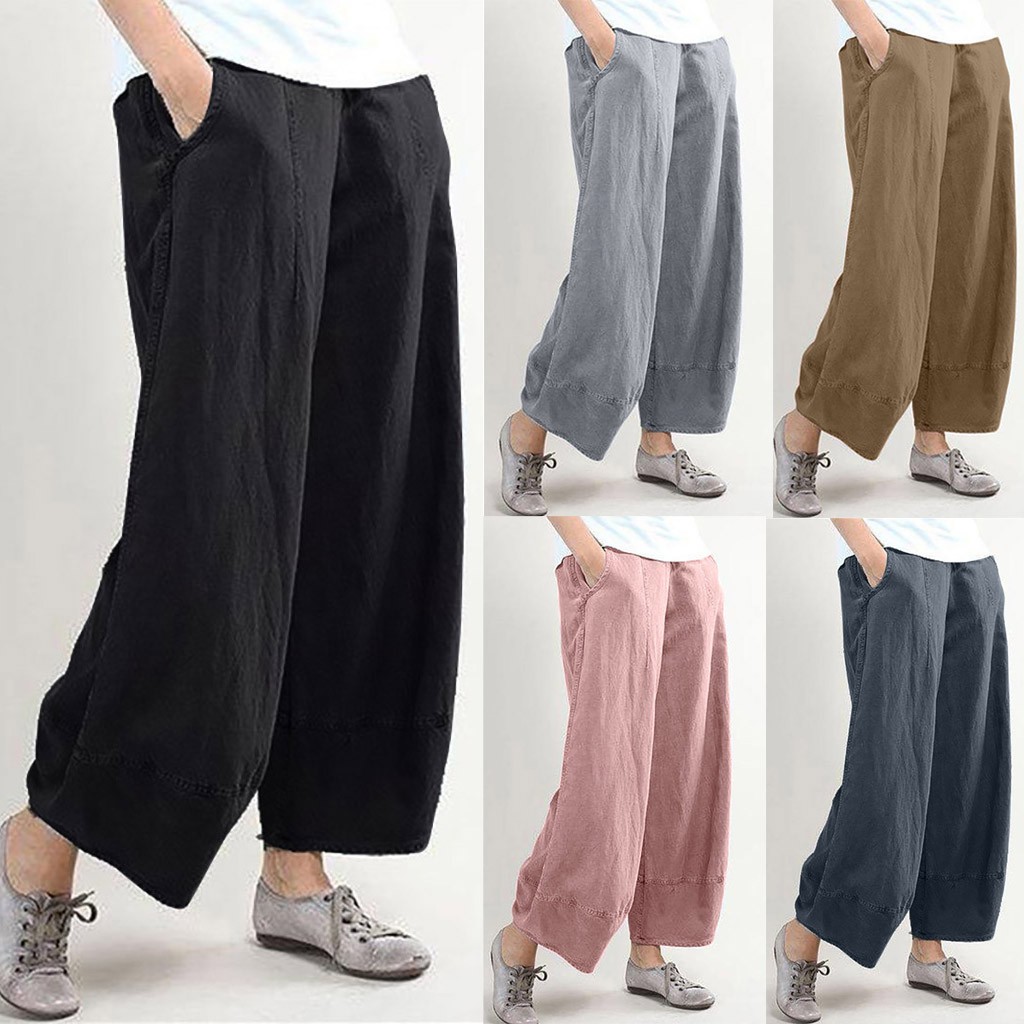high waisted wide leg linen pants