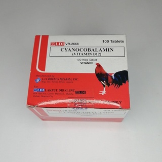 [Vetklix] 10 tablets LDI CYANOCOBALAMIN VIT. B12 Vitamin for Fighting Cocks GAMEFOWL / bitamina para