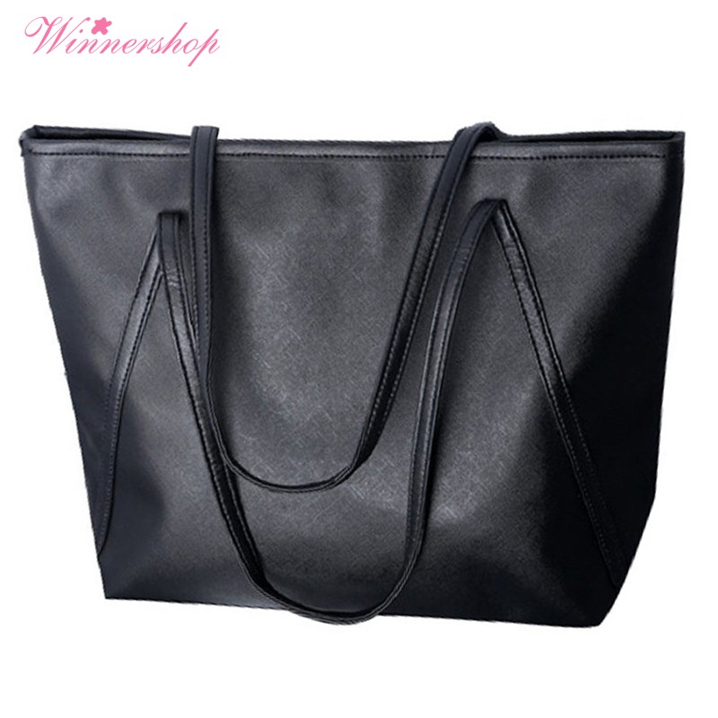 black real leather purse