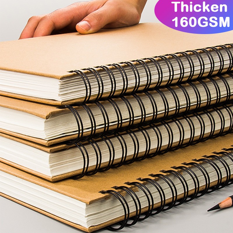 Sketch book School supply notebooks Thick paper 160GSM Spiral notebook