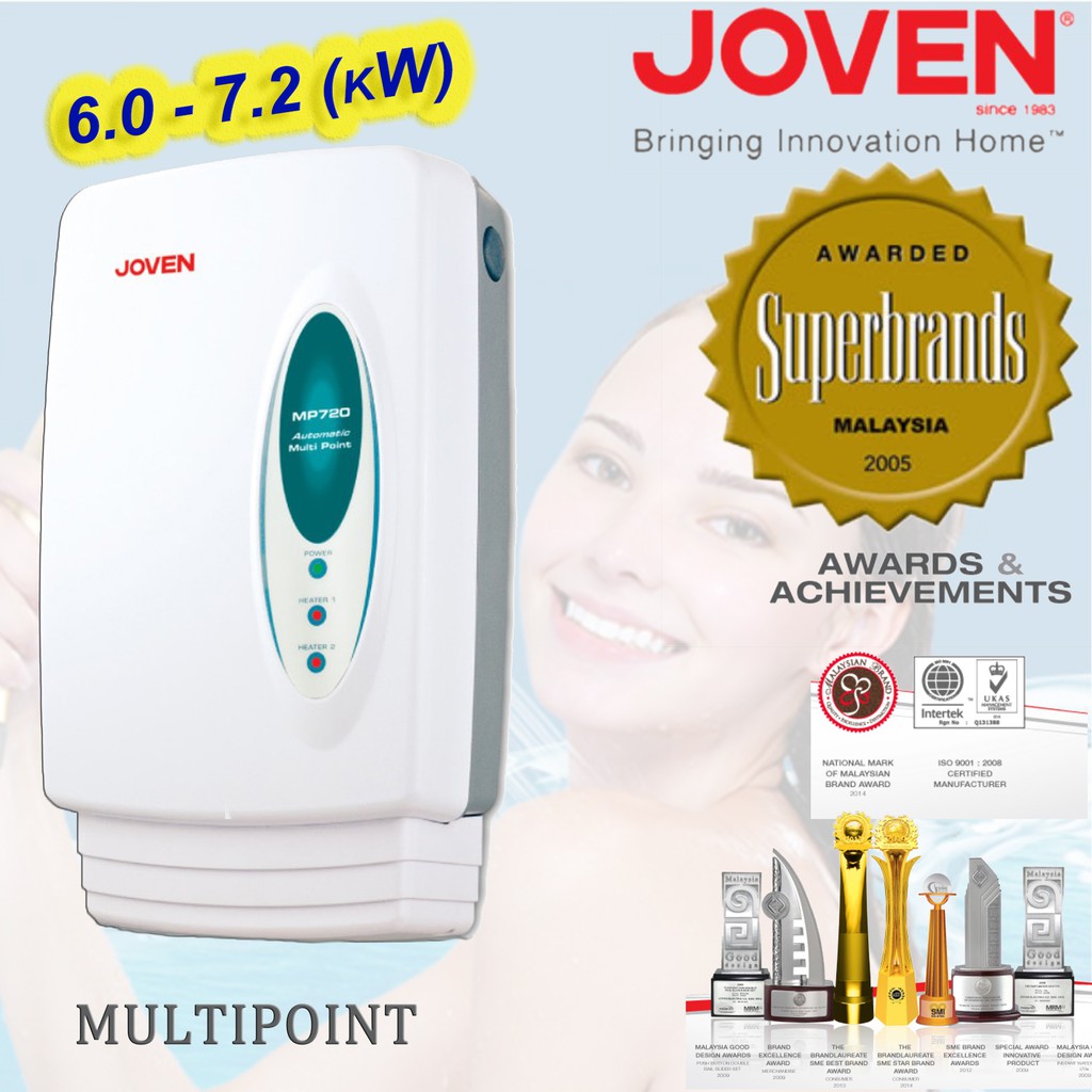 JOVEN MP720 Multipoint Shower Water Heater Yellow Elephant Everyday