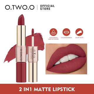 O.TWO.O 12 Colors Easy to Wear Matte Lipstick (2 In 1)
