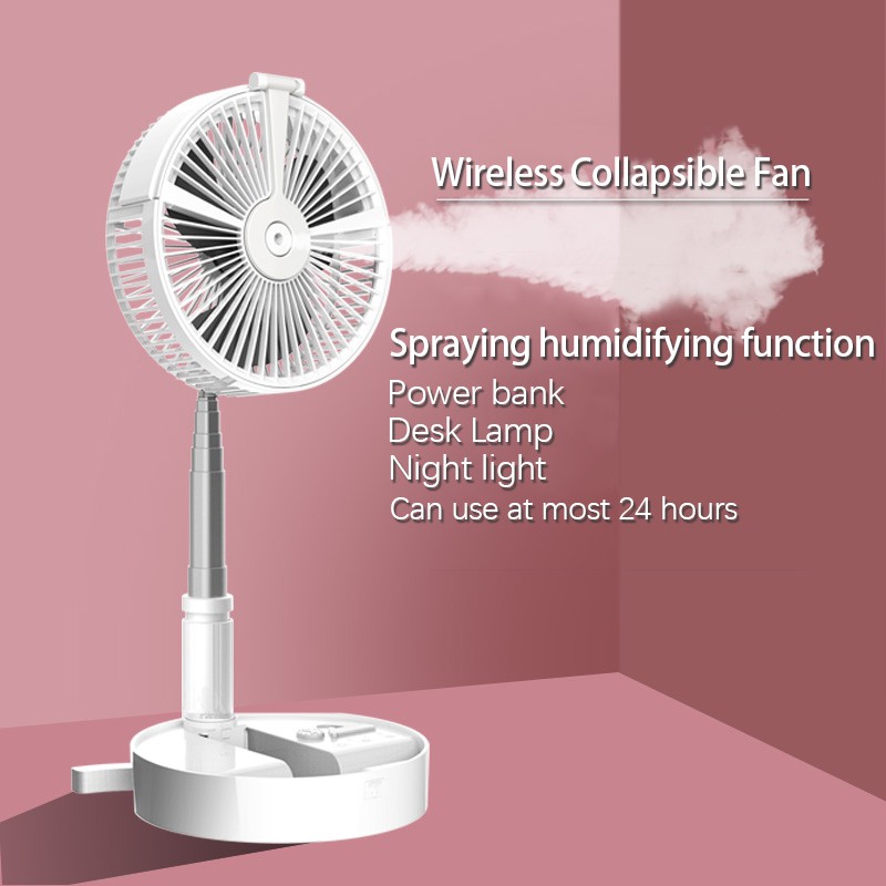 NEW Protable swing rotate shake Fan Folding Hydrating Cooling Fan Mini