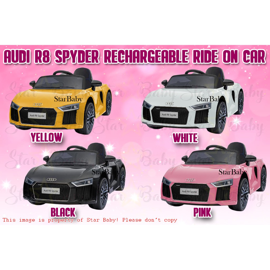 pink audi baby car