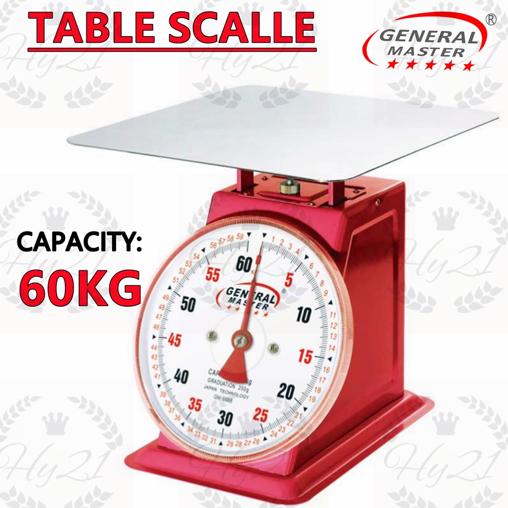 General Master 60kg Weighing Scale/Table Scale Dial Spring Scale GM