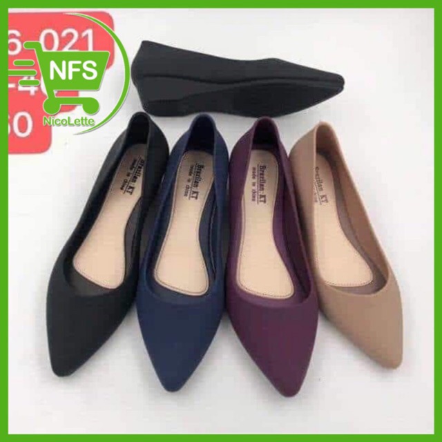 Jelly pointed shoes wedge dollshoes #021po | Shopee Philippines