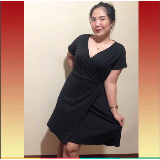 wrap around dress shopee