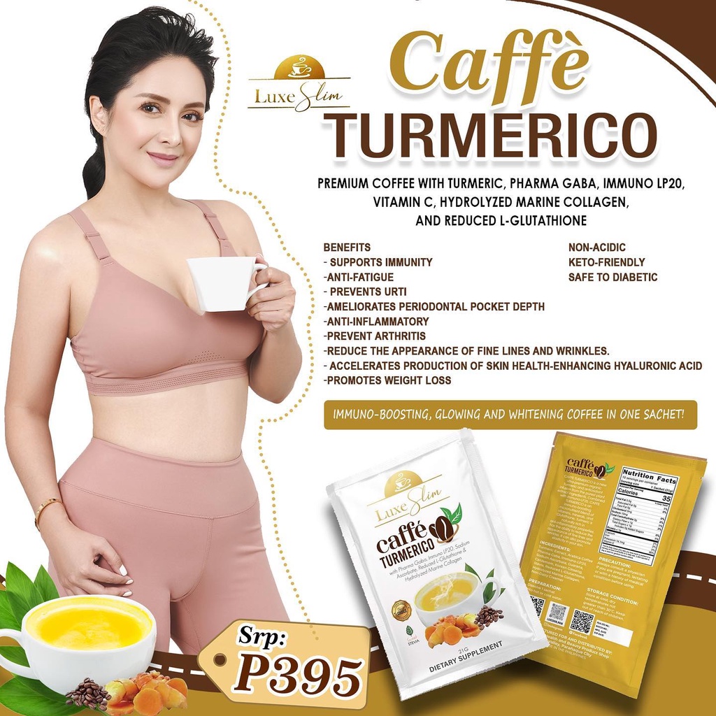Luxe Slim Coffee Caffe Turmerico 1box ONHAND | Shopee Philippines