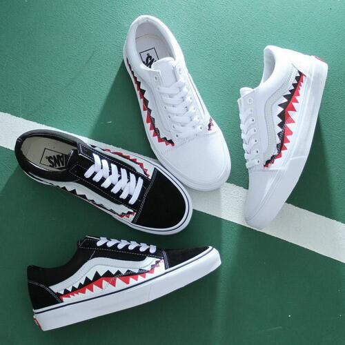 vans x bape shark custom