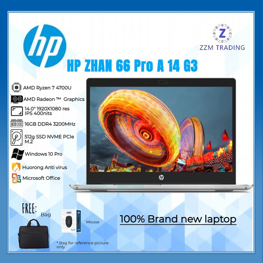 HP ZHAN 66 Pro A 14 G3 Ryzen 7 4700U Radeon Graphics 14.0