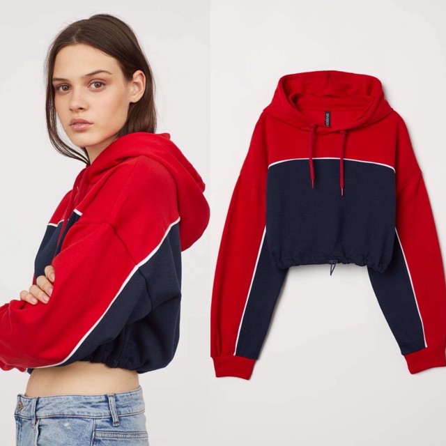 h&m short hooded top