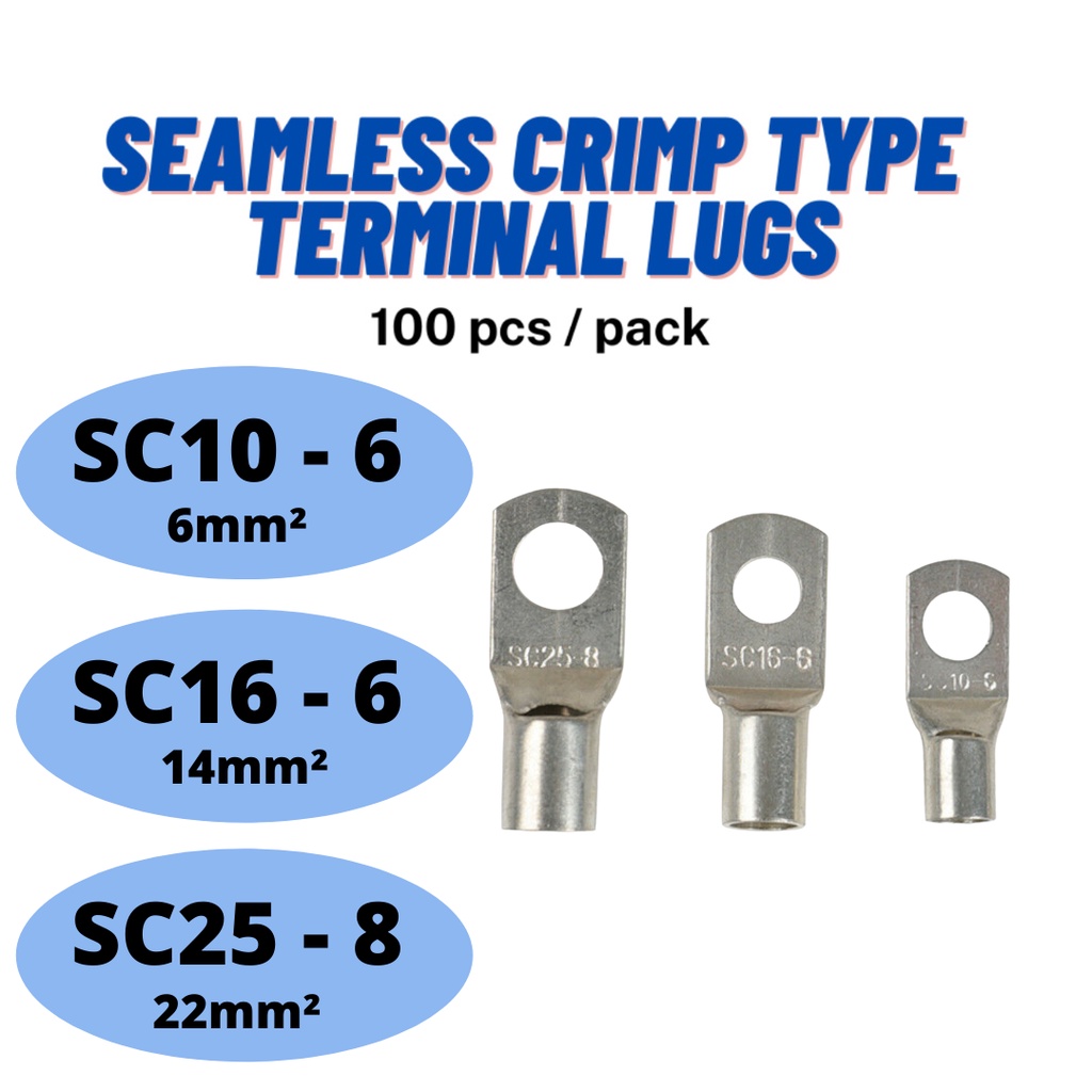 Copper Lugs Ring Type Seamless Crimp Type Terminal Lugs Sc Lugs Sc Sc Sc