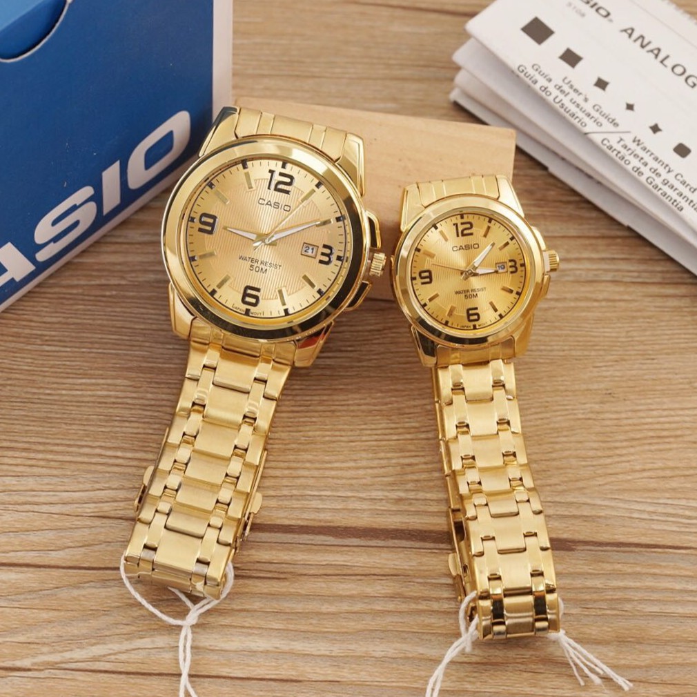 couple watch casio gold