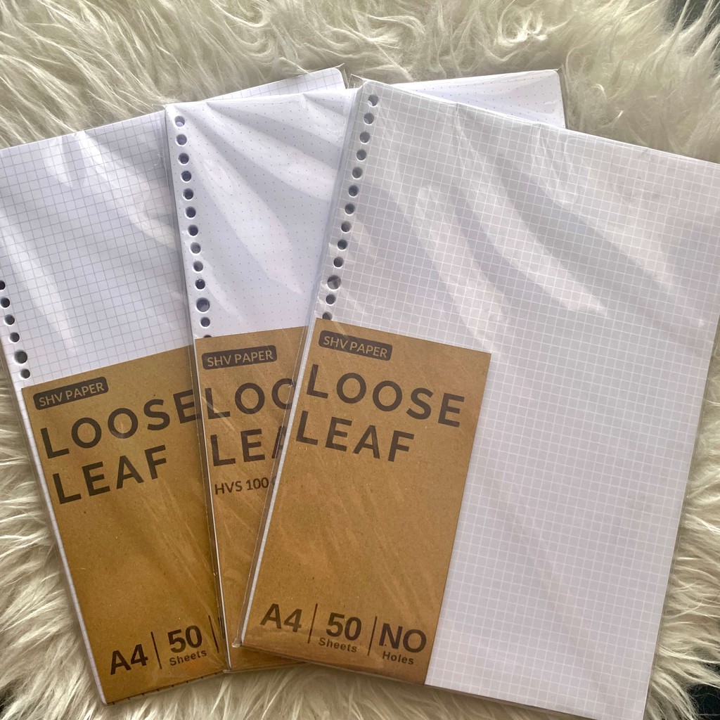 (Shv) Loose Leaf A4 HVS 100gsm Grid Dot (Paper Fill / refill binder