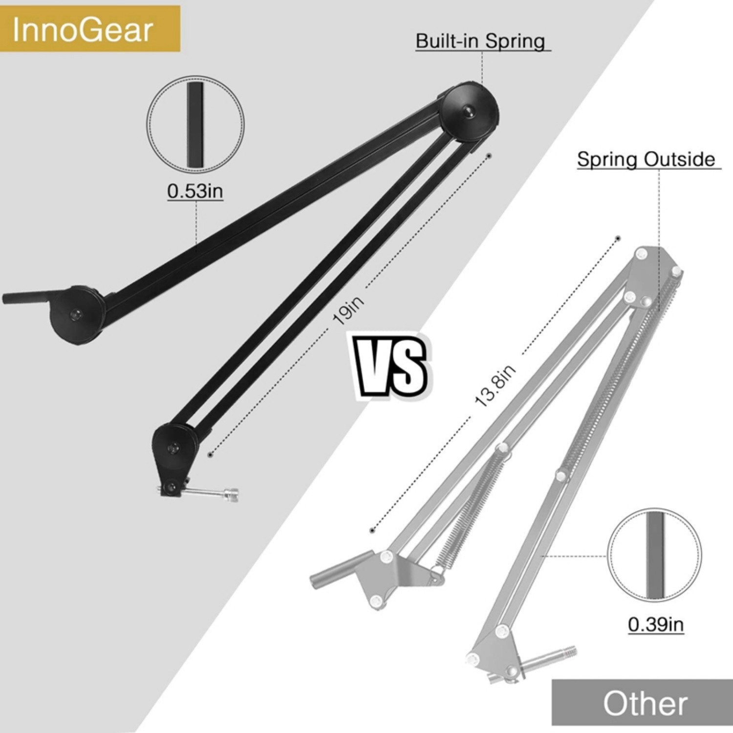 Heavy Duty Microphone Stand Adjustable Suspension Boom Arm Shopee Philippines