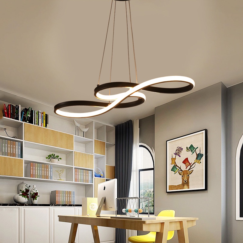 Modern loft chandelier led ring ceiling light Pendant Light living room ...