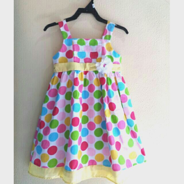 multicolor polka dot dress