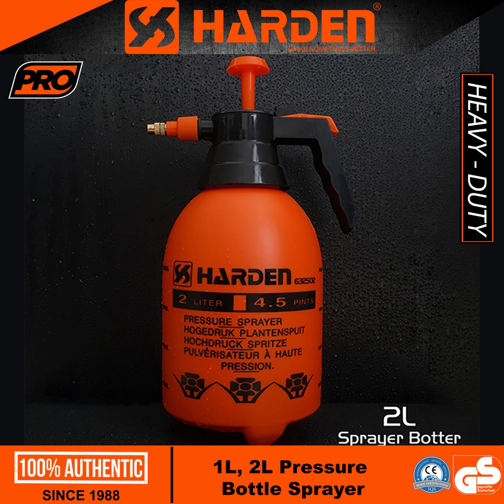 Harden 1l, 2l Bottle Pressure Sprayer (Professional) Hand Plastic Spray