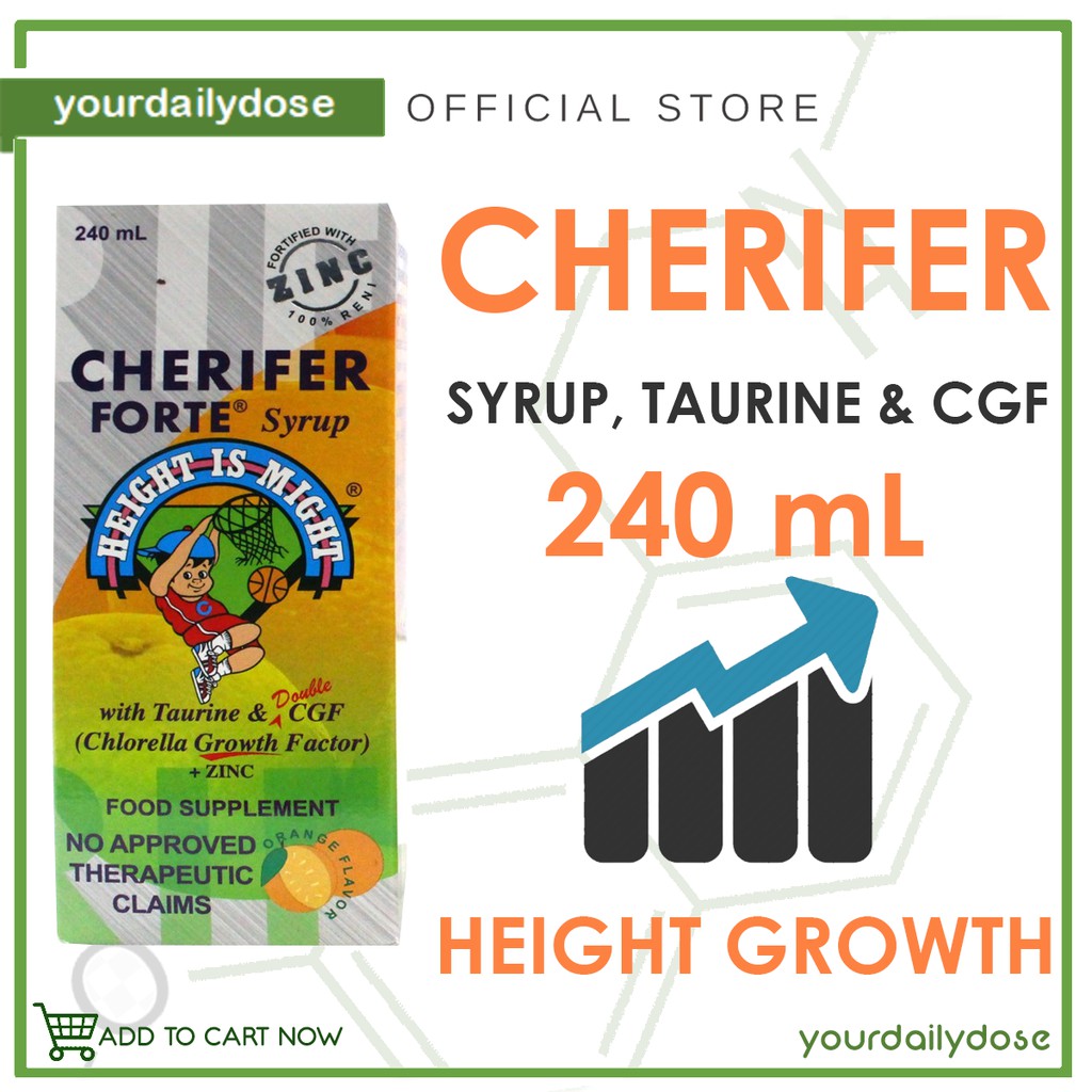 On hand Cherifer Forte Syrup with Taurine CGF + Zinc 240ML OR 120ML