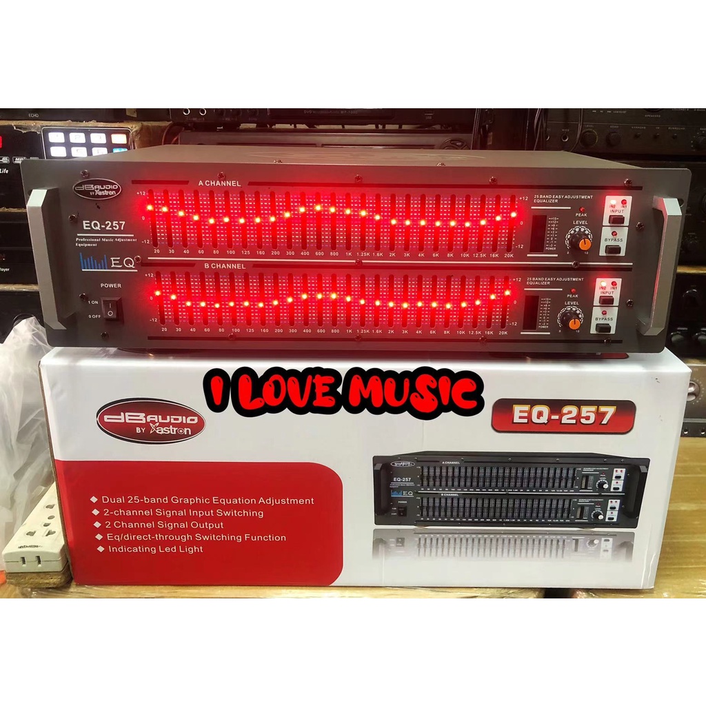 DB AUDIO Equalizer EQ257 Dual 25band Graphic Equation Adjustment