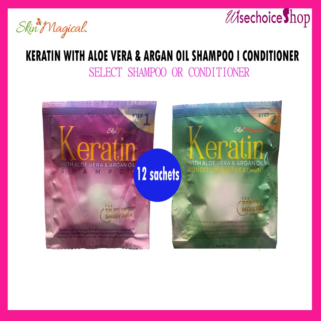 Skin magical keratin with aloe Vera & argan oil shampoo conditioner