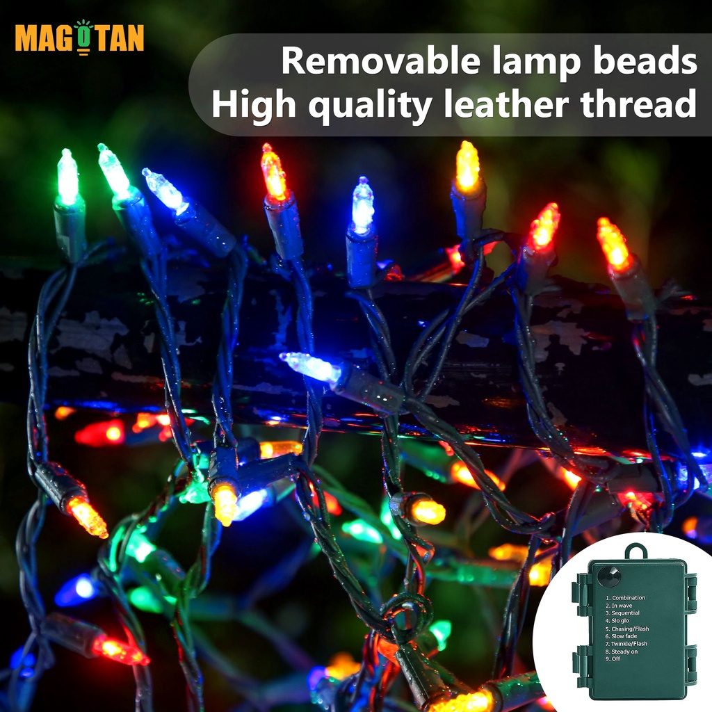 MAGOTAN LED Battery Operated Christmas Light String Lights Warm White
