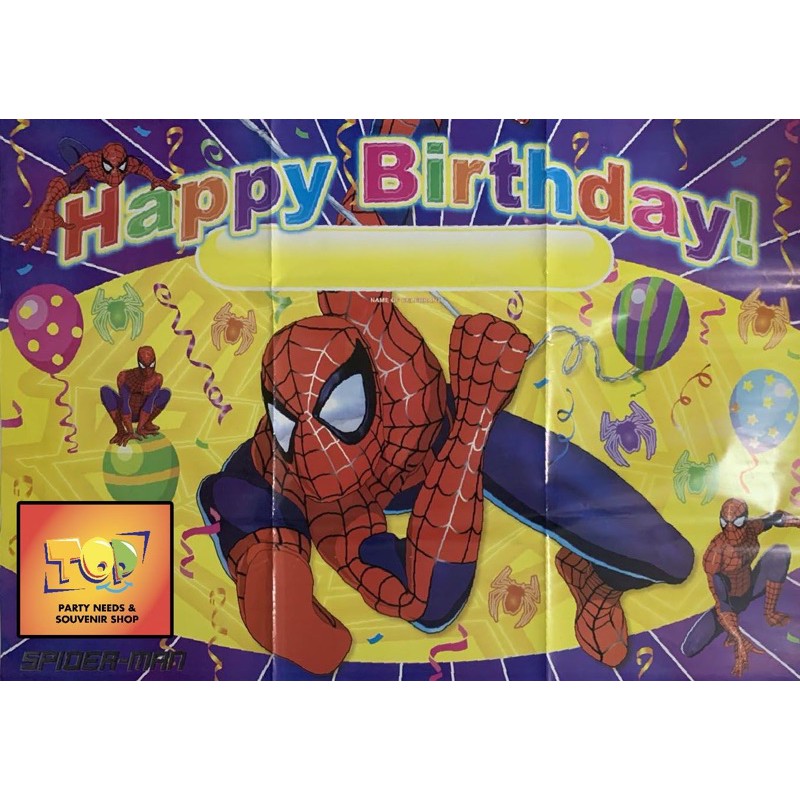 Spiderman Tarp/Naming Poster Banner 85x58cm | Shopee Philippines