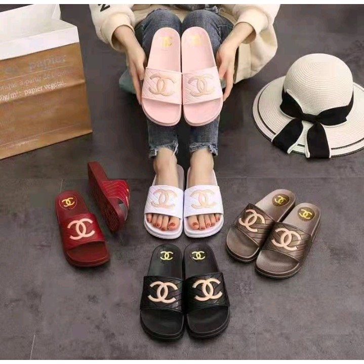 209-3 NEW CHANEL SLIPPERS SLIDES FOR LADIES (36-40) | Shopee Philippines