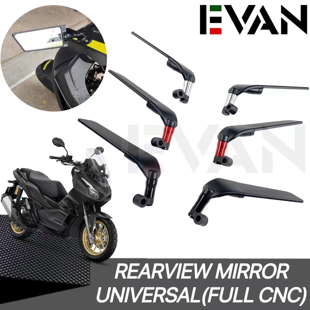 Full CNC 1 Pair Winglet Ninja Stealth Universal Side Mirror for Big