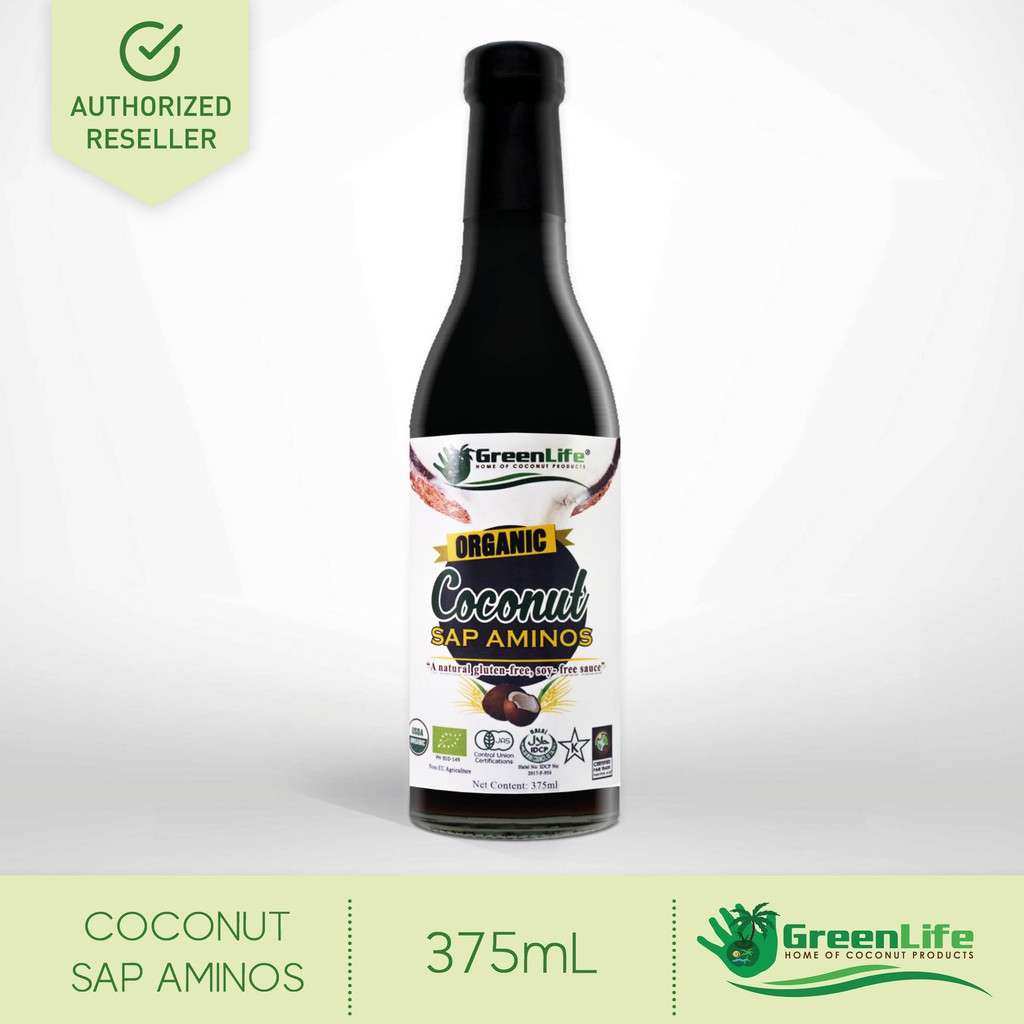 GreenLife Coconut Sap Aminos 375ml (Healthy Soy Sauce Replacement, Low