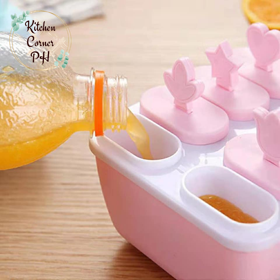 DIY Ice Pop Maker 8 Cells Frozen Ice Cream Molds Popsicle Ice Lolly Pop Easy Make Freezer