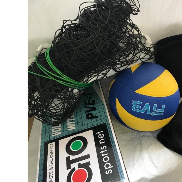 VOLLEYBALL SET GTO NET and VOLLEY BALL SOFT TOUCH,KNEE PAD Shopee