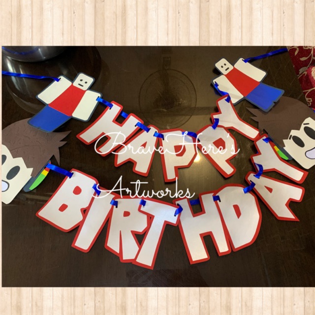 Roblox Happy Birthday Banner Shopee Philippines - roblox happy birthday sign roblox birthday banner roblox