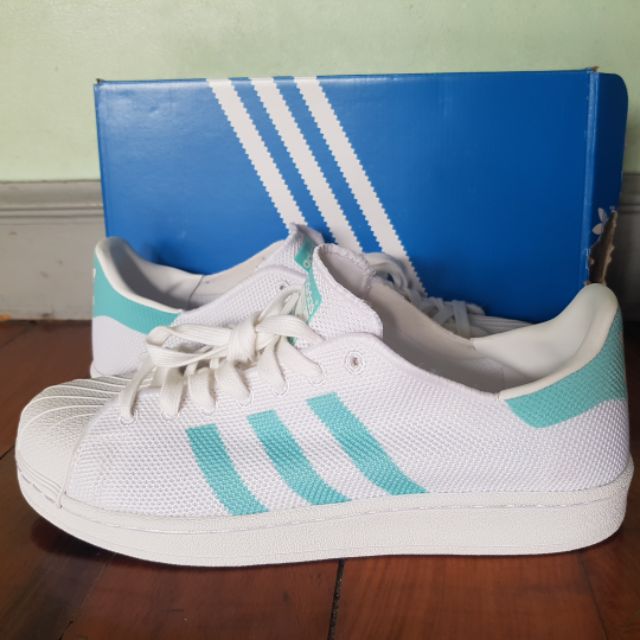 adidas superstar mint green and white